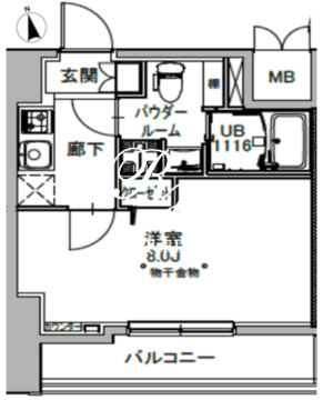 エスレジデンス八丁堀ウーナ 902 間取り図
