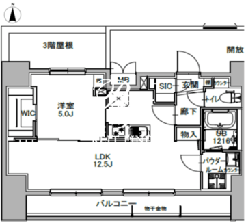 エスレジデンス八丁堀ウーナ 903 間取り図