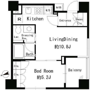パークアクシス青山骨董通り 704 間取り図
