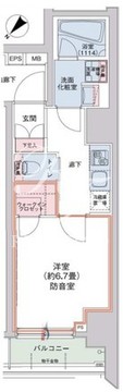 HTアジール芝浦 804 間取り図