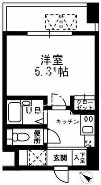 レジディア三越前 604 間取り図