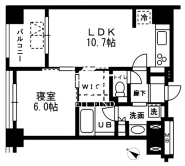 レジディア日本橋浜町 1004 間取り図