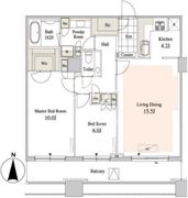 タワーコート北品川 3603 間取り図