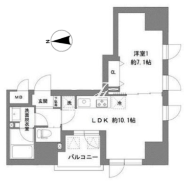 ラ・ヴィータ東上野 801 間取り図