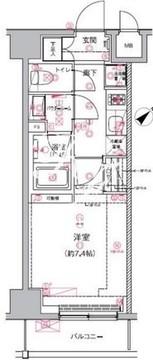 アルテシモシェルト 403 間取り図
