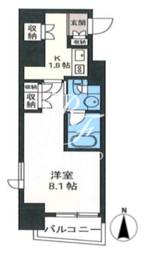 プライムメゾン市谷山伏町 509 間取り図