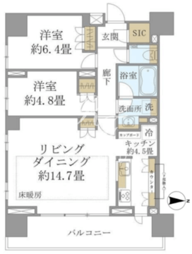 クレヴィア両国国技館通り 1304 間取り図