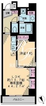 アーク銀座京橋 802 間取り図