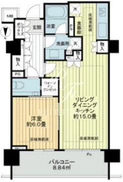 ザ・パークハウス麻布外苑西通り 210 間取り図