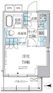 パークアクシス上野松が谷 1004 間取り図
