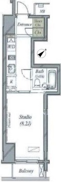 グランスイート神宮前 203 間取り図