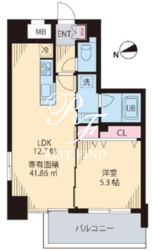 ルカナル門前仲町 705 間取り図