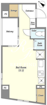 テラス八丁堀 401 間取り図