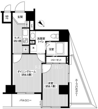 カスタリア初台 504 間取り図