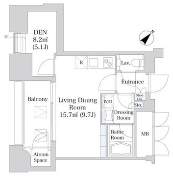プラティーヌ西新宿 401 間取り図