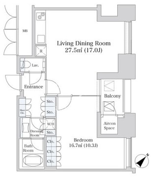 プラティーヌ西新宿 406 間取り図