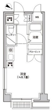 カスタリア都立大学 206 間取り図