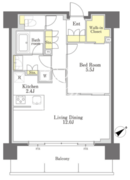 びゅうリエットグラン新宿戸山 221 間取り図