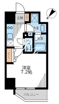 ザ・パーククロス門前仲町 1301 間取り図
