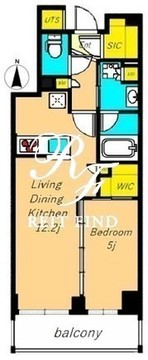 フレンシア目黒洗足 503 間取り図