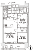  プライマル新宿若松町 1304 間取り図
