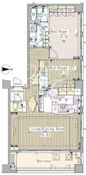 外苑レジデンス 501 間取り図