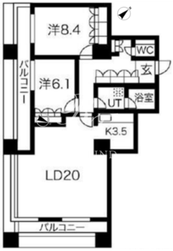 グランパークハイツ 506 間取り図