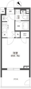 グランパセオ四谷若葉 104 間取り図