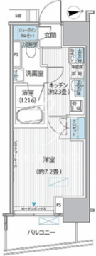 ヒューリックレジデンス新御茶ノ水 404 間取り図