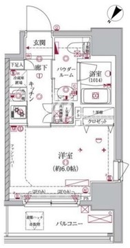 クレイシア大井町 1102 間取り図