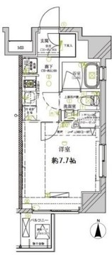 ディアレイシャス菊川 504 間取り図