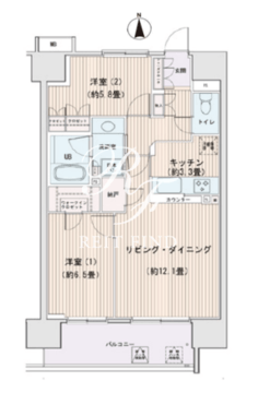エスティメゾン豊洲レジデンス B-614 間取り図