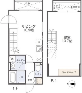 パセオ代々木 101 間取り図