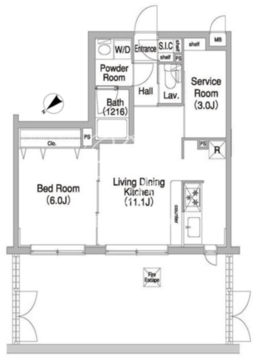 コンフォリア学芸大学 107 間取り図