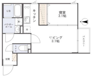 パセオ代々木 205 間取り図