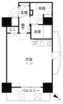 レジディア麻布十番2 701 間取り図