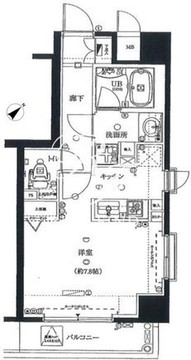 アデッソ上野ベレッツァ 704 間取り図