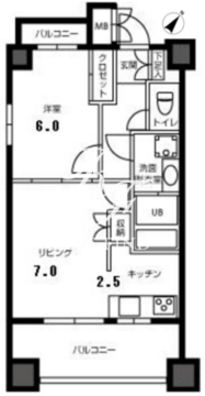 カスタリア押上 402 間取り図