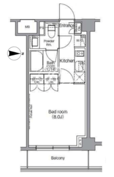 ディームス麻布狸穴町 307 間取り図