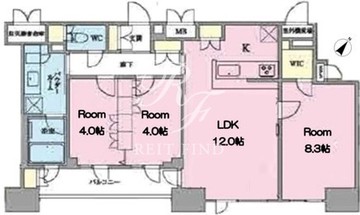 正金アパートメント入船 1201 間取り図