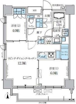 パークアクシス両国馬車通り 510 間取り図