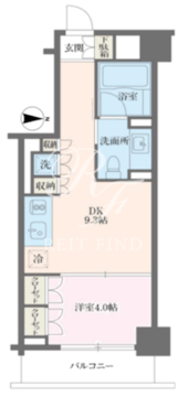 ＭＦＰＲコート麻布十番 403 間取り図