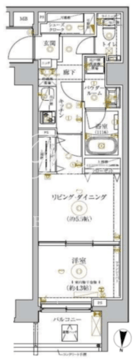 ガリシア錦糸町4 203 間取り図