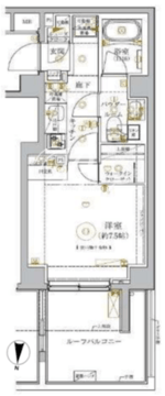 ガリシア錦糸町4 802 間取り図