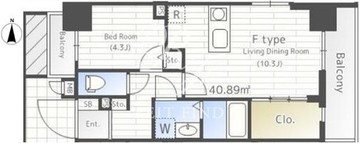 HWヒルズ森下 601 間取り図