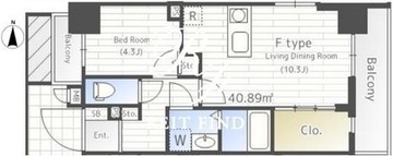 HWヒルズ森下 901 間取り図
