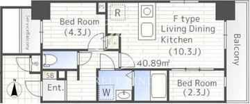 HWヒルズ森下 1001 間取り図