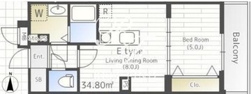 HWヒルズ森下 702 間取り図