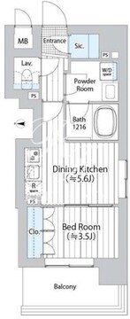 リブガーデン吾妻橋 605 間取り図