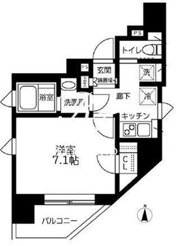 ライブカーサ早稲田 501 間取り図